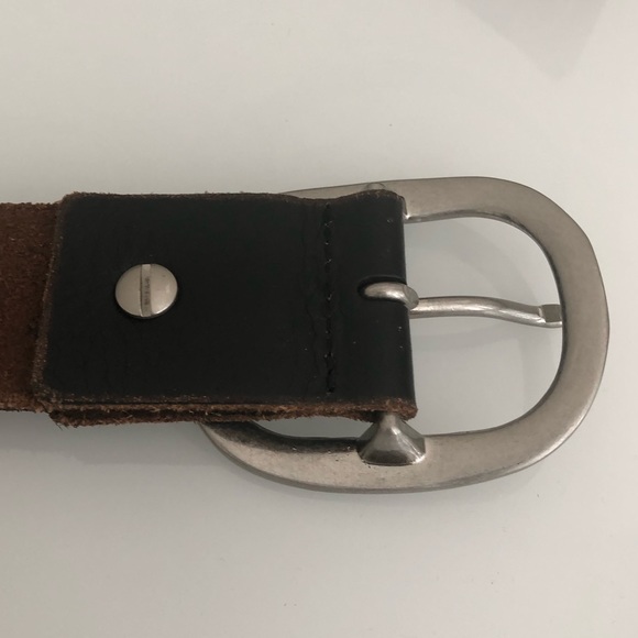 Full Studded Brown Leather Belt (ship discount!) - Picture 4 of 4